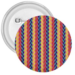 Colorful Chevron Retro Pattern 3  Buttons by DanaeStudio