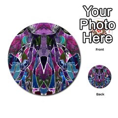 Sly Dog Modern Grunge Style Blue Pink Violet Multi-purpose Cards (round)  by EDDArt