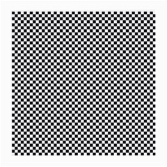Sports Racing Chess Squares Black White Medium Glasses Cloth by EDDArt
