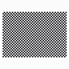 Sports Racing Chess Squares Black White Large Glasses Cloth (2-side) by EDDArt