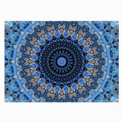 Feel Blue Mandala Large Glasses Cloth (2-side) by designworld65