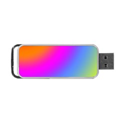 Radial Gradients Red Orange Pink Blue Green Portable Usb Flash (two Sides) by EDDArt