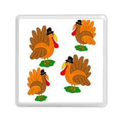 Thanksgiving Turkeys Memory Card Reader (square)  by Valentinaart