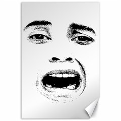Scared Woman Expression Canvas 24  X 36  by dflcprints