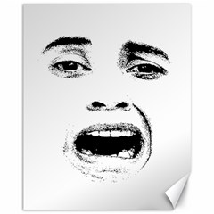 Scared Woman Expression Canvas 11  X 14   by dflcprints