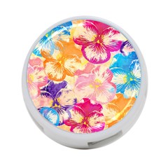 Colorful Pansies Field 4-port Usb Hub (one Side) by DanaeStudio