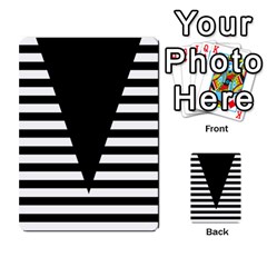 Black & White Stripes Big Triangle Multi-purpose Cards (rectangle)  by EDDArt
