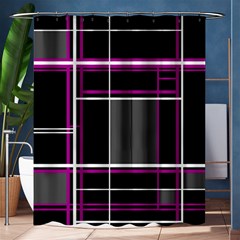 Simple Magenta Lines Shower Curtain 60  X 72  (medium)  by Valentinaart