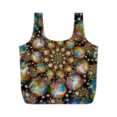 Marbled Spheres Spiral Full Print Recycle Bags (m)  by WolfepawFractals