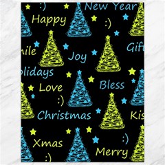 New Year Pattern - Blue And Yellow Canvas 12  X 16   by Valentinaart