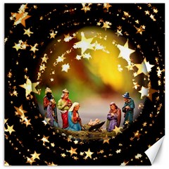 Christmas Crib Virgin Mary Joseph Jesus Christ Three Kings Baby Infant Jesus 4000 Canvas 12  X 12   by yoursparklingshop