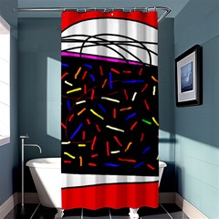 Color Tv Shower Curtain 36  X 72  (stall)  by Moma