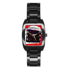 Color Tv Stainless Steel Barrel Watch by Moma