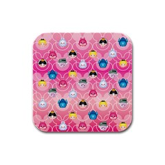 Alice In Wonderland Rubber Square Coaster (4 Pack)  by reddyedesign
