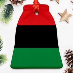 Pan African Unia Flag Colors Red Black Green Horizontal Stripes Bell Ornament (2 Sides) by yoursparklingshop