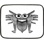Body Part Monster Illustration Fleece Blanket (Mini) 35 x27  Blanket