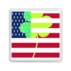 Usa Ireland American Flag Shamrock Irish Funny St Patrick Country Flag  Memory Card Reader (square)  by yoursparklingshop
