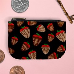 Chocolate Strawberries Pattern Mini Coin Purses by Valentinaart