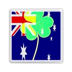 Irish Australian Australia Ireland Shamrock Funny St Patrick Flag Memory Card Reader (Square)  Front