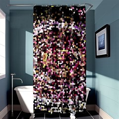 Mosaic Colorful Abstract Circular Shower Curtain 36  X 72  (stall)  by Amaryn4rt