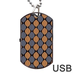 Abstract Seamless Pattern Dog Tag Usb Flash (two Sides) by Amaryn4rt