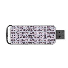 Welcome Letters Pattern Portable Usb Flash (one Side) by dflcprints