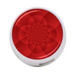Psychedelic Art Red  Hi Tech 4-Port USB Hub (One Side) Front