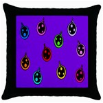 Christmas Baubles Throw Pillow Case (Black) Front