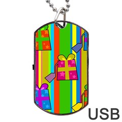 Holiday Gifts Dog Tag Usb Flash (two Sides) by Nexatart