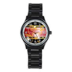 Pattern Vectors Illustration Stainless Steel Round Watch by Nexatart
