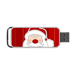 Santa Claus Xmas Christmas Portable Usb Flash (one Side) by Nexatart
