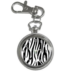Seamless Zebra Pattern Key Chain Watches by Nexatart
