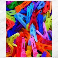 Clothespins Colorful Laundry Jam Pattern Canvas 11  X 14   by Nexatart