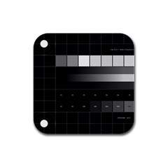 Grayscale Test Pattern Rubber Square Coaster (4 Pack)  by Nexatart