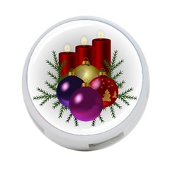Candles Christmas Tree Decorations 4-port Usb Hub (one Side) by Nexatart