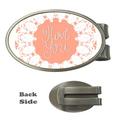 Mandala I Love You Money Clips (oval)  by Nexatart