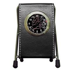 Abstract Glare Visual Art Pen Holder Desk Clocks by Nexatart