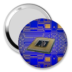 Processor Cpu Board Circuits 3  Handbag Mirrors by Nexatart