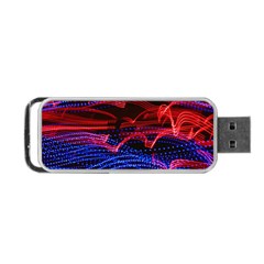 Lights Abstract Curves Long Exposure Portable Usb Flash (two Sides) by Nexatart