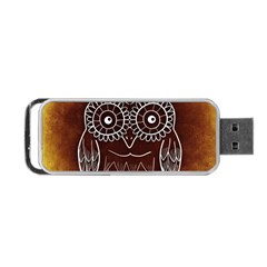 Owl Abstract Funny Pattern Portable Usb Flash (two Sides) by Nexatart