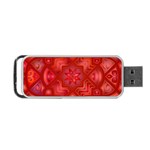 Geometric Line Art Background Portable USB Flash (Two Sides) Front
