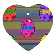 Holidays Occasions Easter Eggs Ornament (heart) by Nexatart