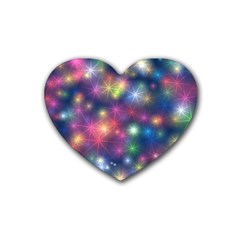 Abstract Background Graphic Design Heart Coaster (4 Pack)  by Nexatart