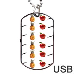 Ppap Pen Pineapple Apple Pen Dog Tag Usb Flash (one Side) by Nexatart