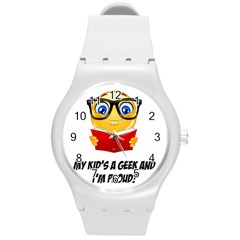Geek Kid Round Plastic Sport Watch (m) by athenastemple