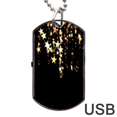 Christmas Star Advent Background Dog Tag Usb Flash (two Sides) by Nexatart
