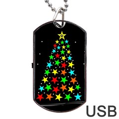 Christmas Time Dog Tag Usb Flash (one Side) by Nexatart