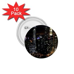 City At Night Lights Skyline 1 75  Buttons (10 Pack) by Nexatart