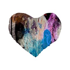 Peelingpaint Standard 16  Premium Flano Heart Shape Cushions by digitaldivadesigns