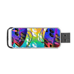 Abstract Mask Artwork Digital Art Portable Usb Flash (two Sides) by Nexatart